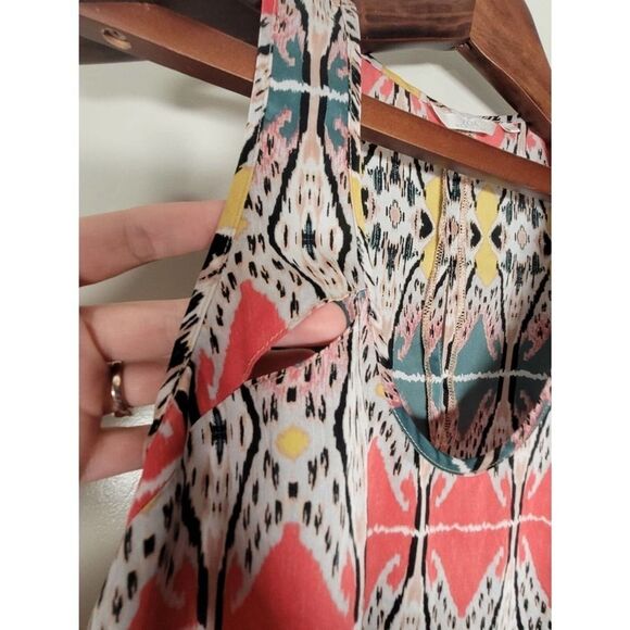 ZOA‎ Blouse Women's Small Flowy Sleeveless Boho Chic Casual Colorful Top Layers - Picture 8 of 10